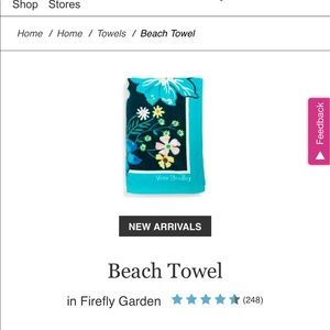 NWT Vera Bradley Beach Towel